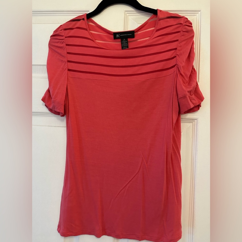 INC Pink/ Coral Top Size Medium